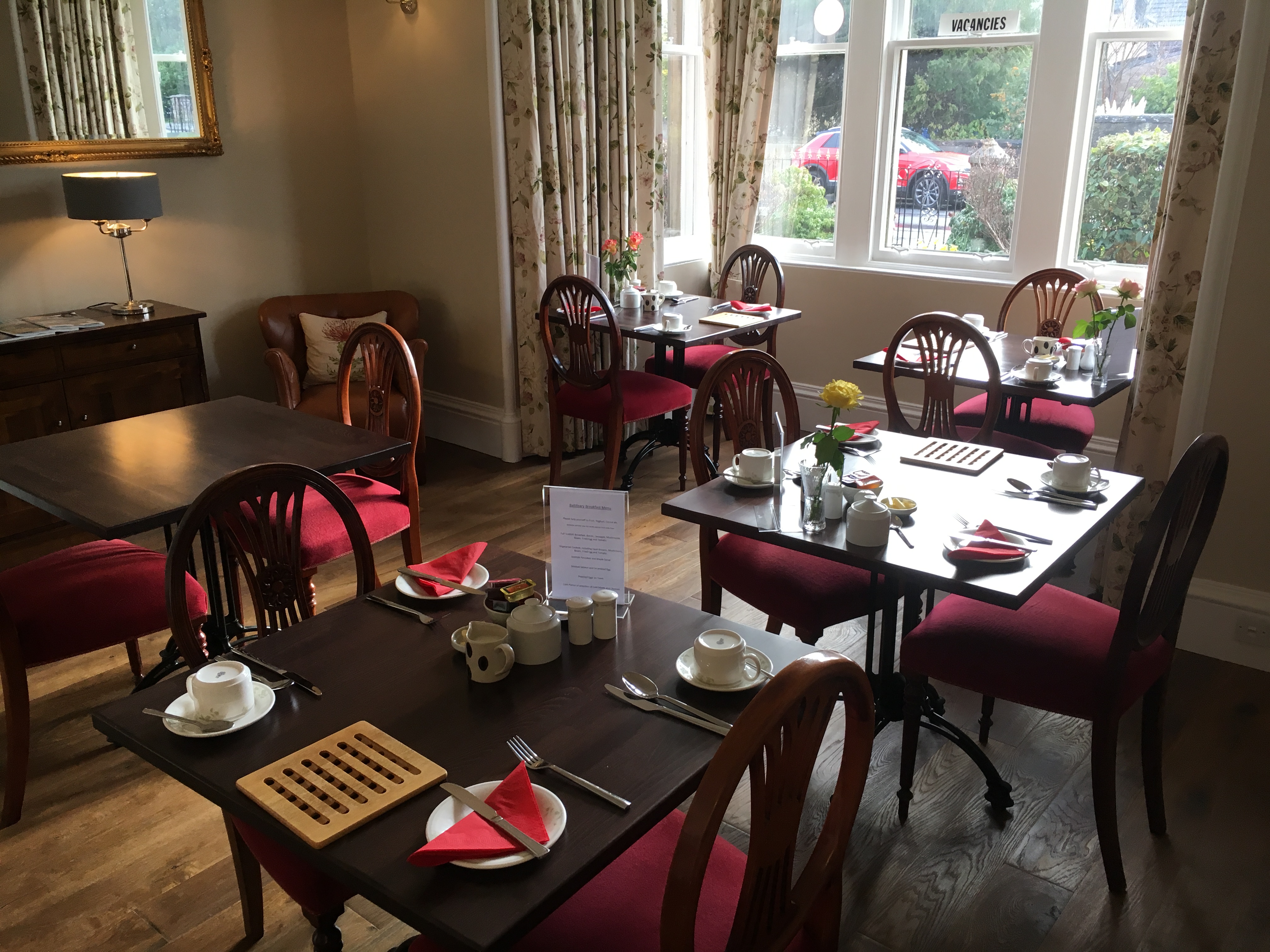 Breakfast dining room at Ballifeary Guest House
